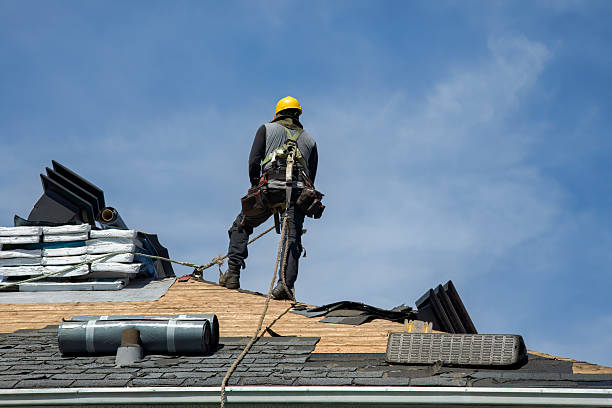 Professional Gutter Installation technician working in Macon, IL